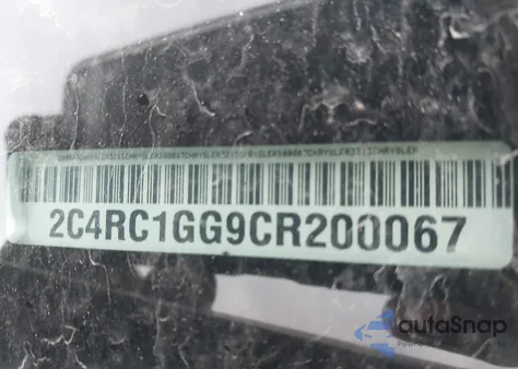 2012 Chrysler Town & Country Limited z USA, uszkodzony, nr VIN 2C4RC1GG9CR200067